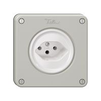 Steckdose NEVO, 1×T13, lichtgrau