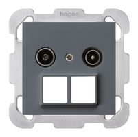 UP-Antennendose R/TV HMS kallysto B 19dB anthrazit