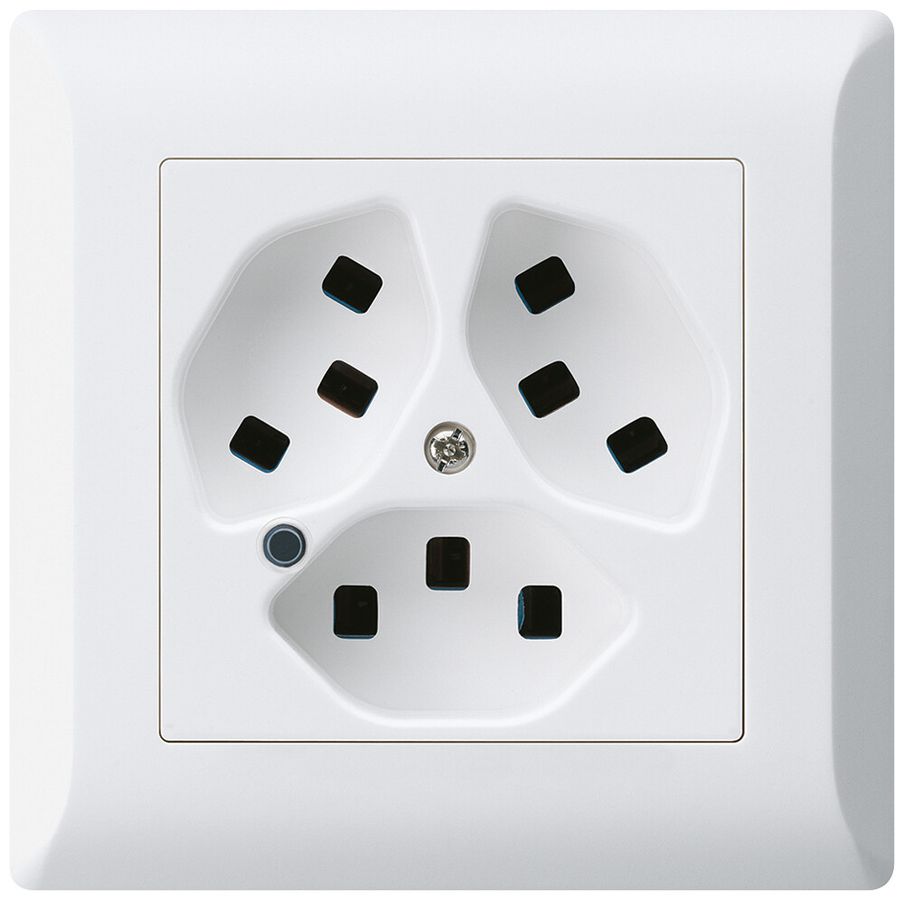 Presa INC Hager kallysto.line 3×T23 illuminato C bianco ultra