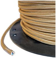 Textilkabel Elektrogros 2×0.75mm² gold Rolle à 50m