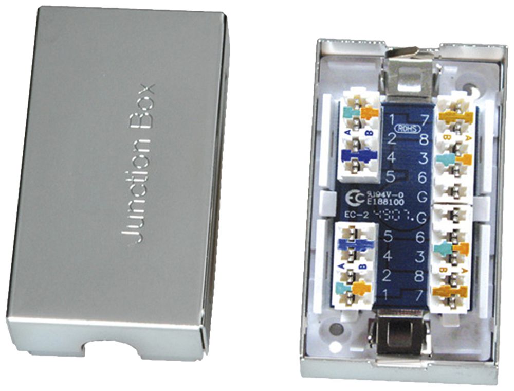 Kopplermodul ROLINE Kat.5e STP geschirmt LSA silber