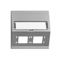 EB-Montageset EDIZIOdue F Schrägauslass 2×R&M Kat.6A/LC spezial, silver