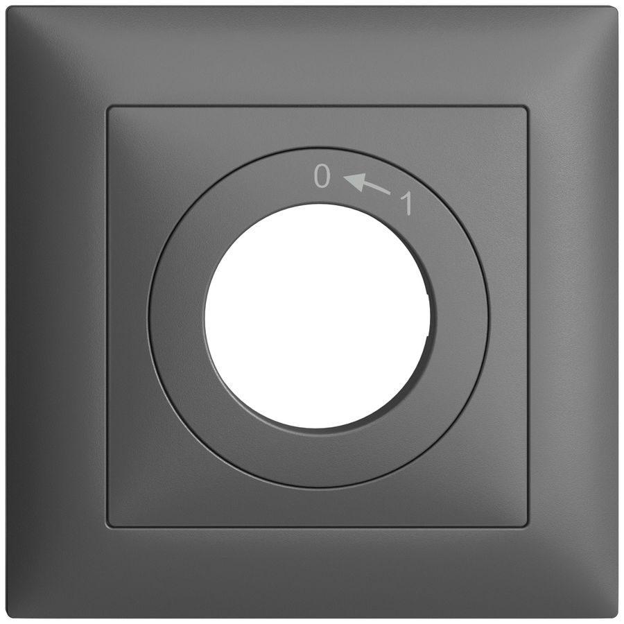Frontset EDIZIOdue 0<-1 dunkelgrau 88×88mm für Schwenktaster