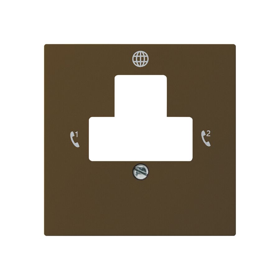 Placca frontale kallysto per presa di ritorno 2 DSL marrone
