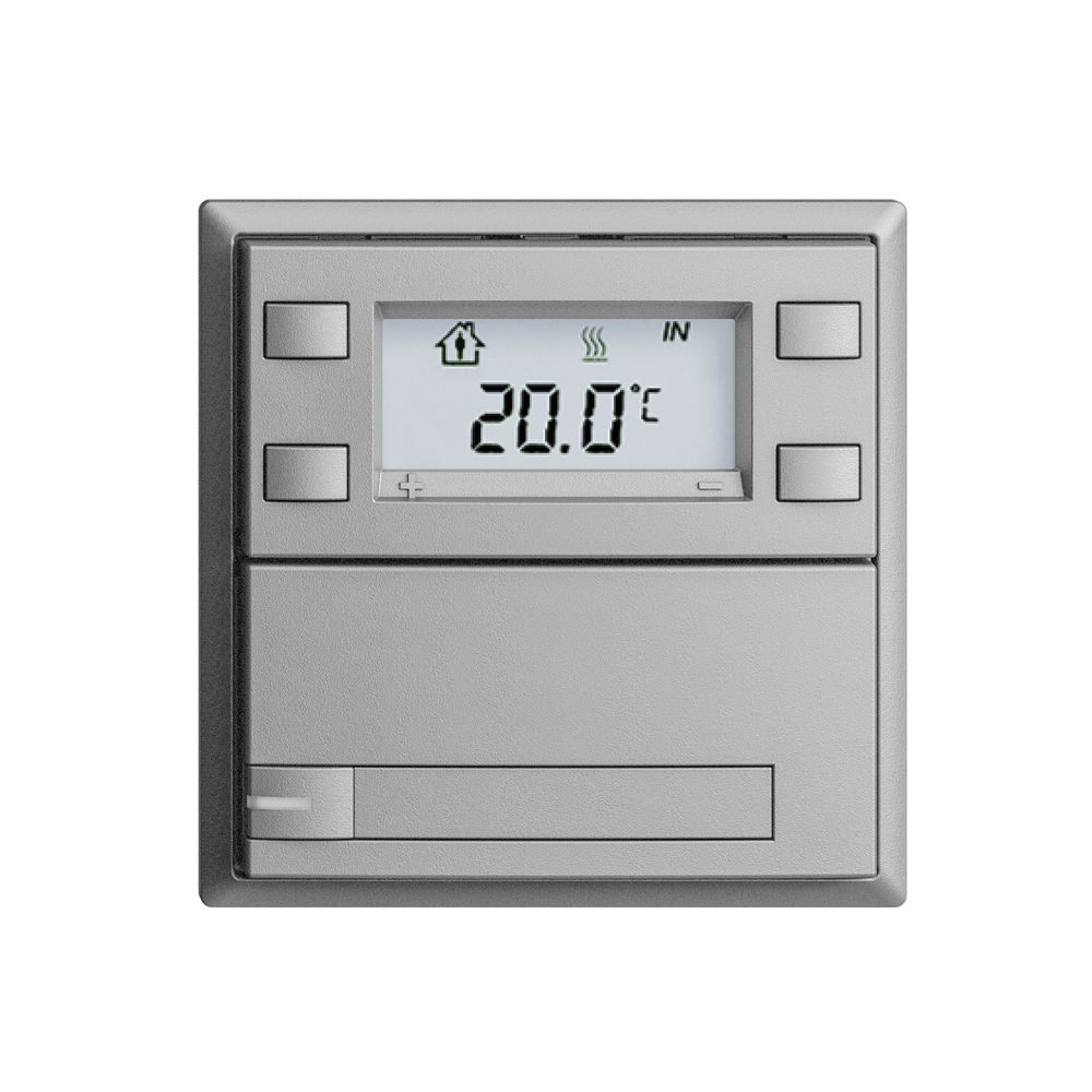 Poussoir RTH ENC KNX 1× EDIZIOdue F silver, avec pap.+LED RGB