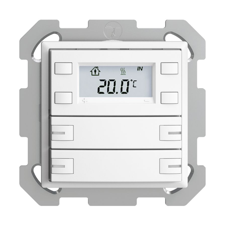 Poussoir RTH ENC KNX 4× EDIZIOdue FM blanc, avec LED RGB