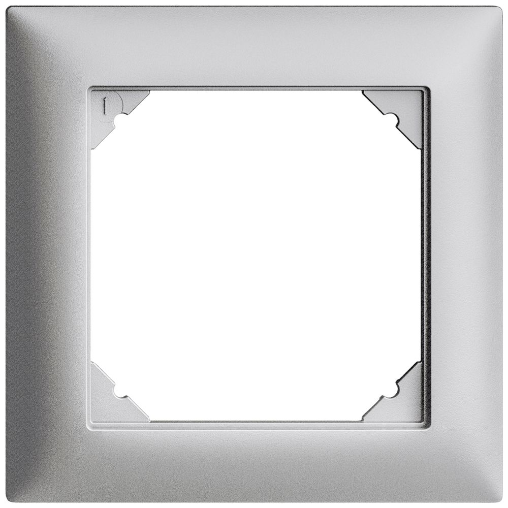 Abdeckrahmen EDIZIOdue 1×1 silver
