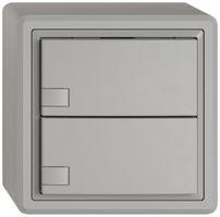 Poussoir KNX RGB AP EDIZIO.liv SNAPFIX® capteur temp.s.LED 2× comm.1T grc