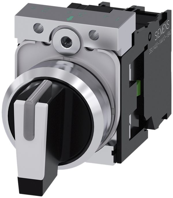 Interruttore a manetta Siemens SIRIUS ACT supporto 2Ch I-O-II metallo lucido