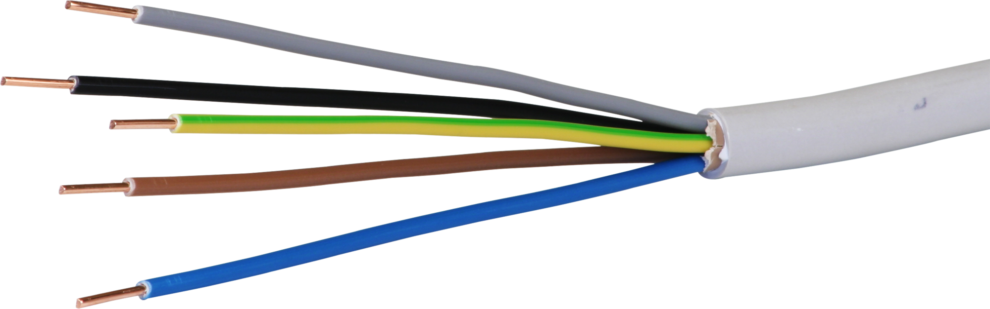 Kabel TT 5×1.5mm² 3LNPE grau Eca