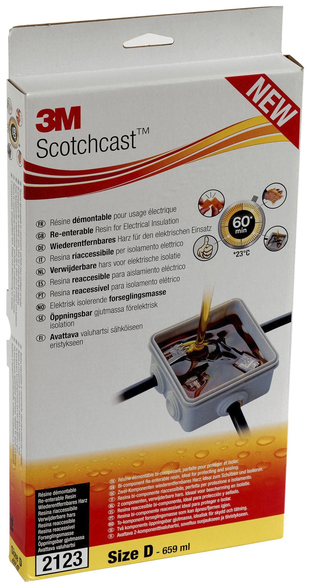 Zweikomponentenharz 3M™ Scotchcast™ 2123-D, GMG-System, Grösse D, 627ml
