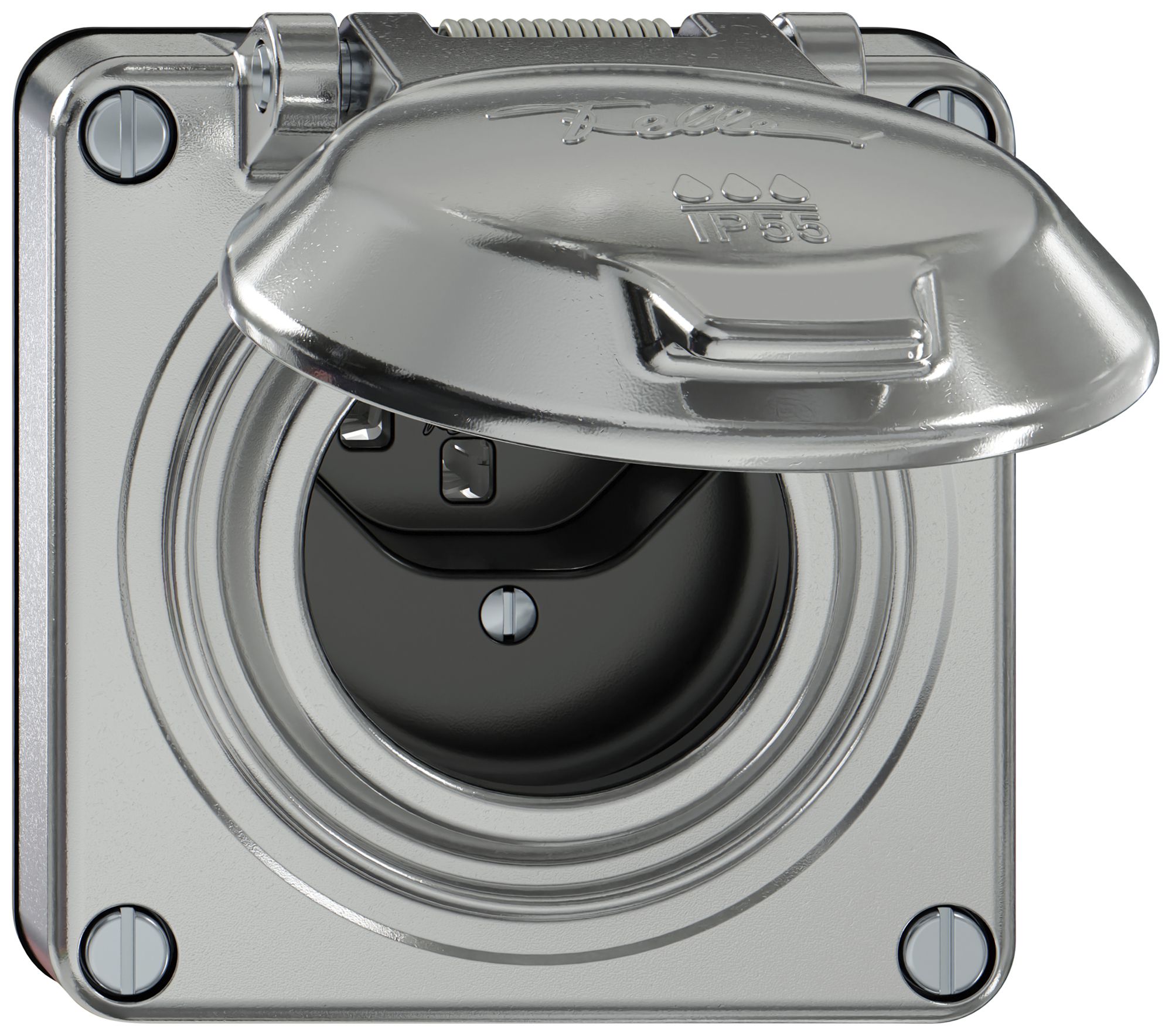 Presa ELEMENT SNAPFIX® 1×tipo 23 16A 250V con coperchio IP55 all