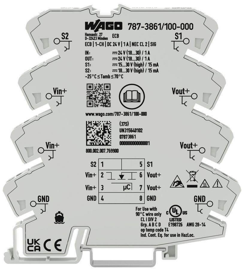 Elektronischer Schutzschalter WAGO 1A