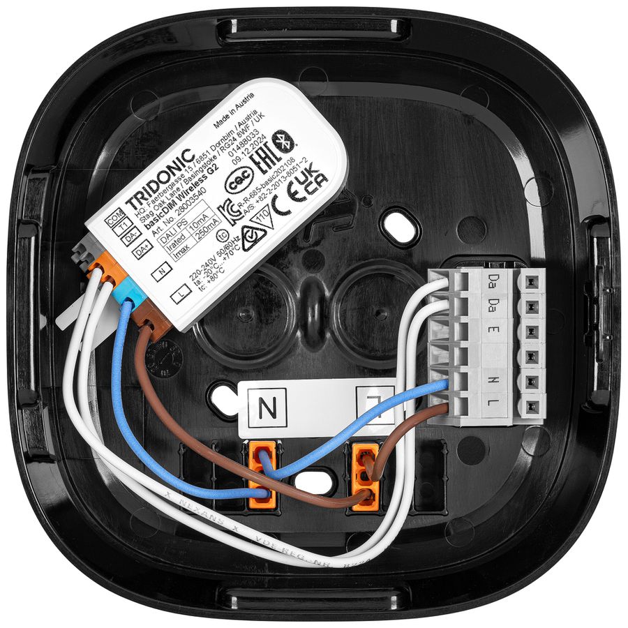 Lampada d'emergenza LED Tridonic EM R2A 6500K 3h auto-test 123×52.85mm nero