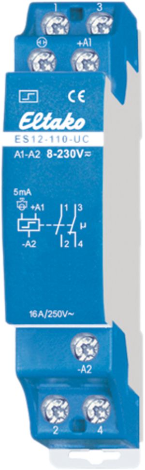 REG-Schrittschalter Eltako 12…230VUC 1S+1Ö, ES12-110