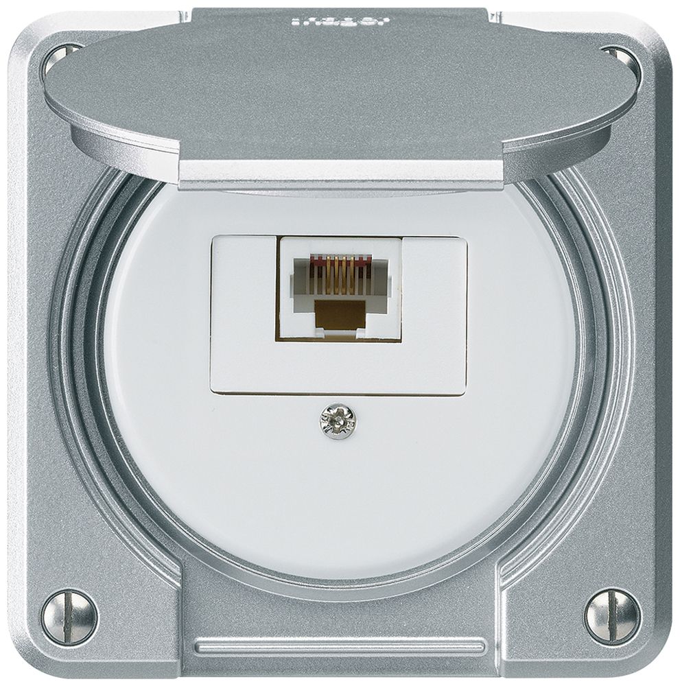 UP-Anschlussdose robusto IP55 aluminium 1×RJ45/u für Kombination