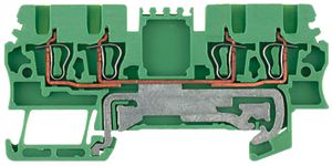 Borne de protection Weidmüller ZPE 1.5/4AN connexion à ressort 1.5mm² vert/jaune