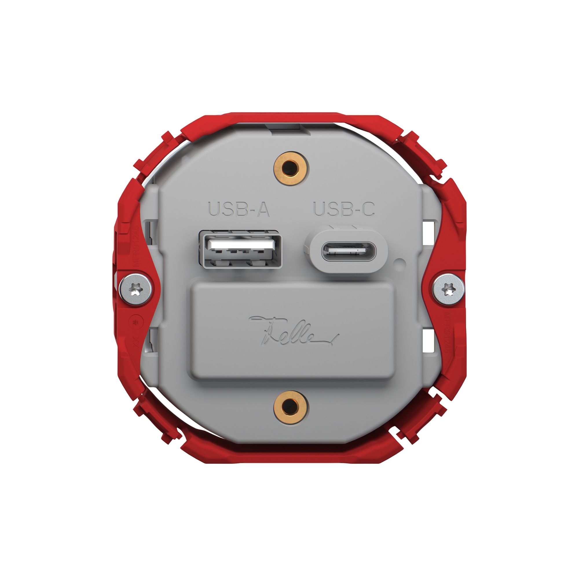 USB-Ladesteckdose Feller SNAPFIX® 230VAC 18W 1×USB Typ A 1×USB Typ C