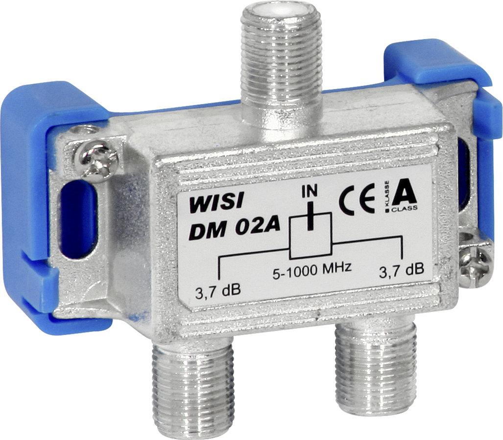 F-Verteiler WISI DM02B 2-fach 3.7dB 5…1000MHz