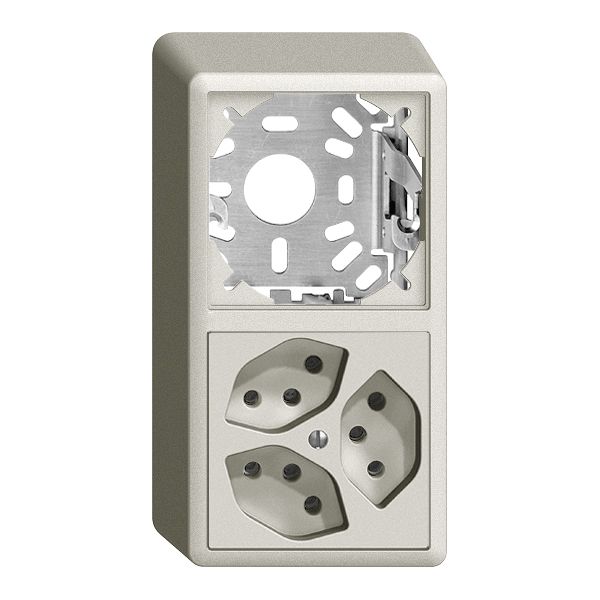 AP-Kombination leer+3×T13 EDIZIOdue hellgrau