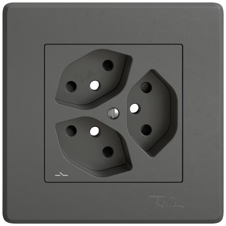 Kit di montaggio INC EDIZIO.liv SNAPFIX® per presa 3×T13 separata shutter grs