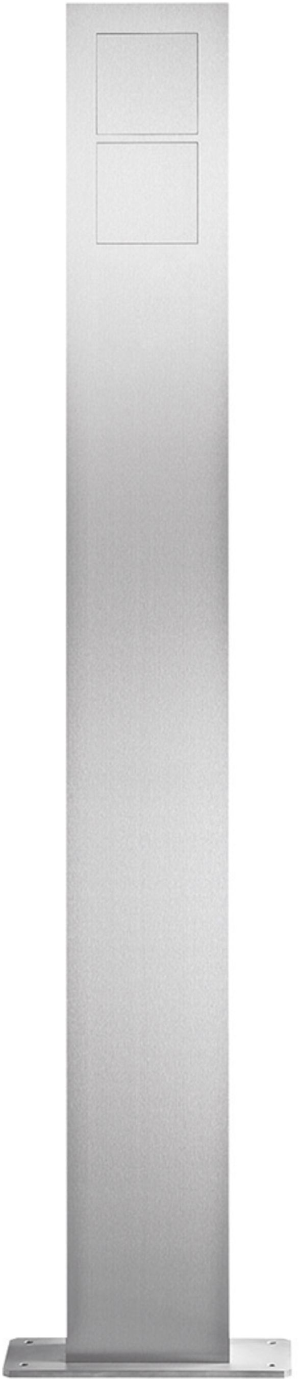 Standsäule Hager elcom.modesta 2×1 2-Draht Edelstahl matt