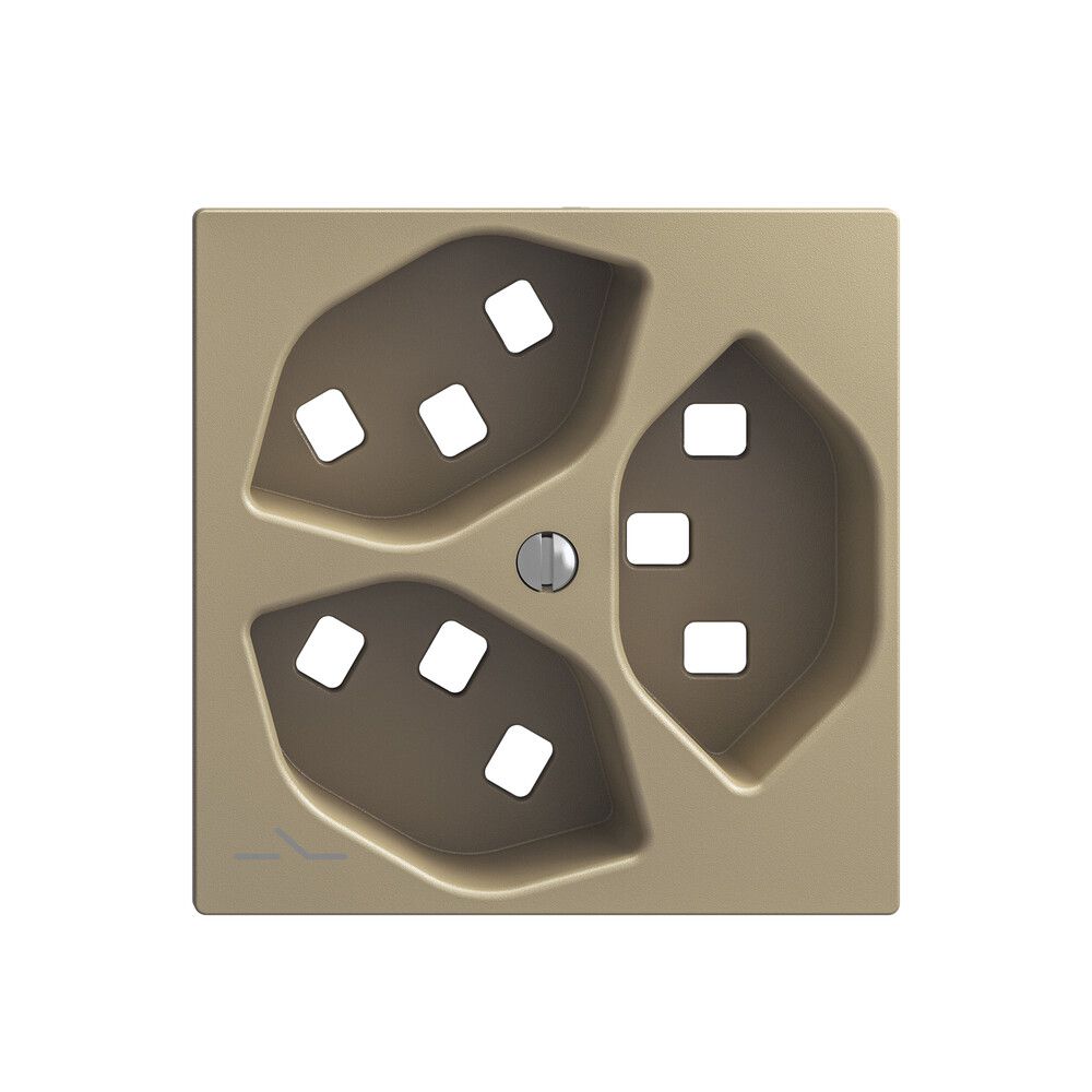 Kit montaggio Feller EDIZIOdue, per presa 3×T23 1×separato, sand