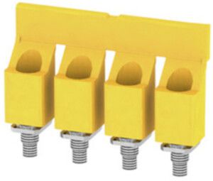 Connexion transversale Weidmüller WQV 16/4 vissé 4L pas 11.9mm isolé 76A jaune