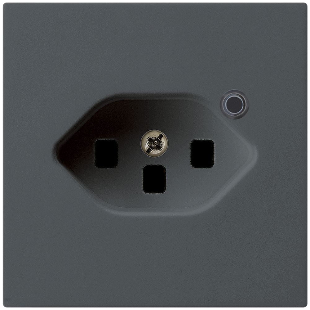 Steckdose Hager kallysto 1×T23 beleuchtet A anthrazit