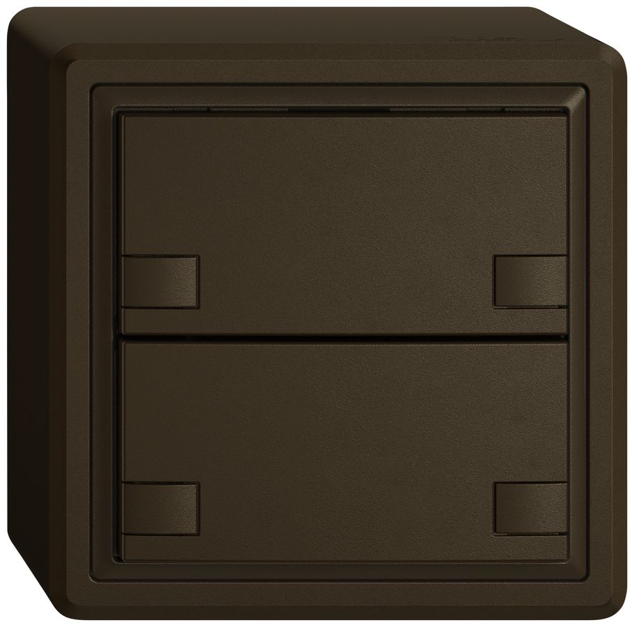 AP-Universaltaster EDIZIO.liv UNI SNAPFIX® o.LED 2× 2-Tbed.br