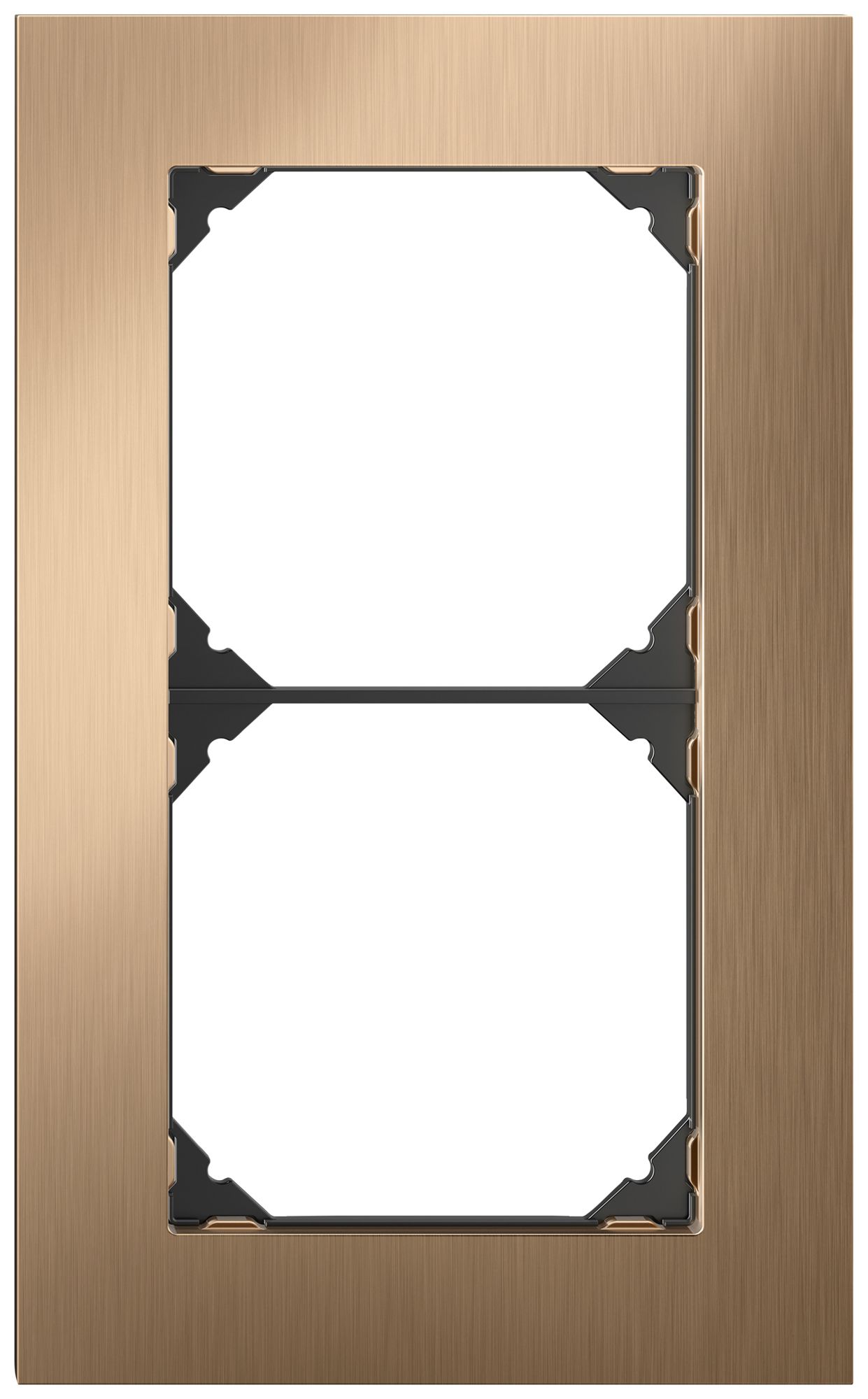 UP-Abdeckrahmen EDIZIO.liv prestige SNAPFIX® 2×1 154×94mm Me-champ