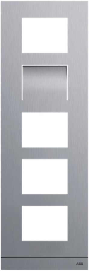 Abdeckrahmen Video ABB-Welcome, für 1/5 (5 Module), Ed-St gebürstet