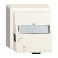 AP-Anschlussdose FTTH EDIZIOdue FH 1×LC APC Duplex FX.39 DSL weiss