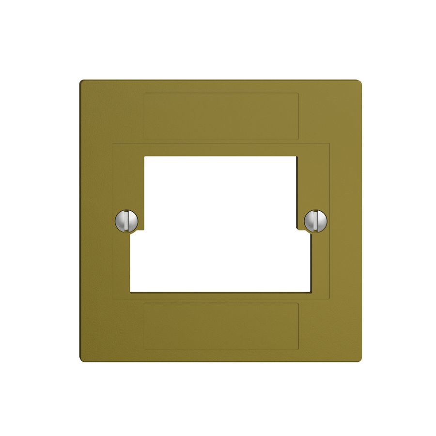 Placca frontale 2×TT,2×RJ45 olive ITplus ITM EDIZIOdue