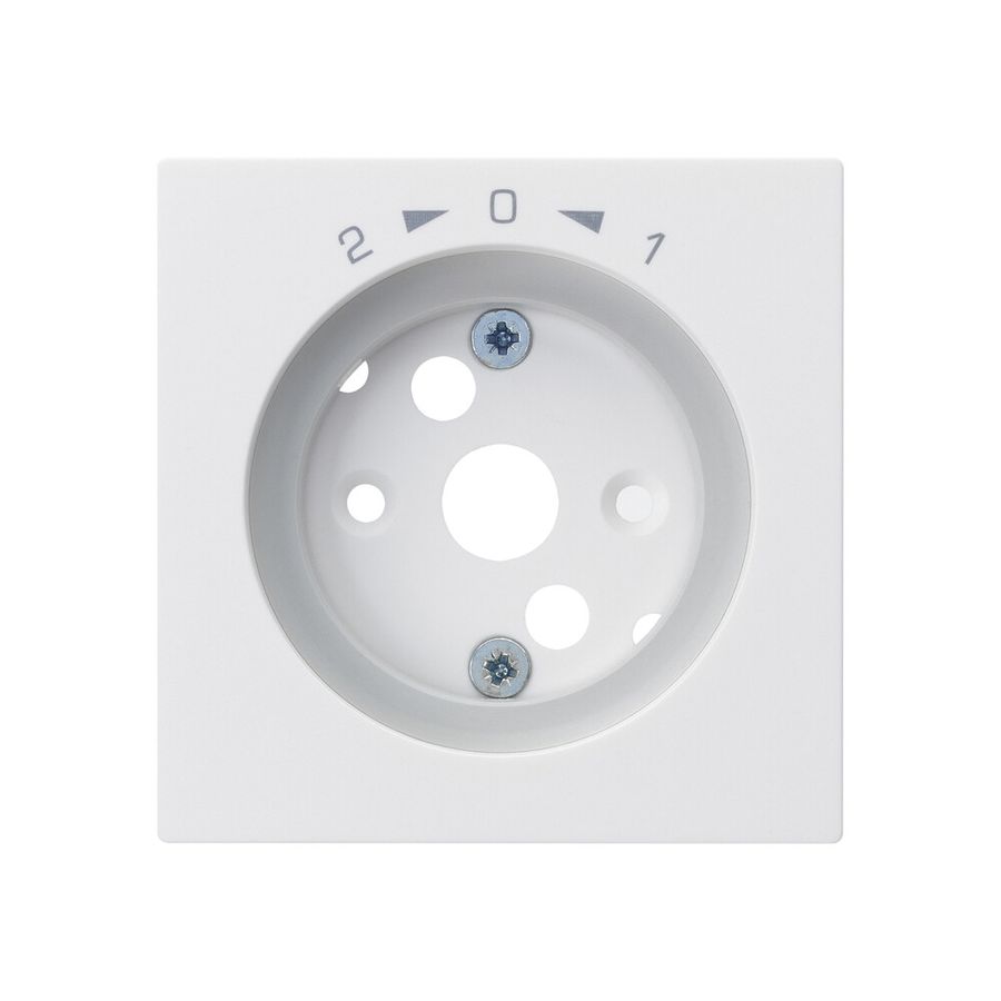 Frontplatte kallysto 1->0<-2 60×60mm für SchwenkTaster weiss