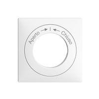 Kit frontal EDIZIOdue Aperto->I<-Chiuso blanc 60×60mm pour contact pivotant