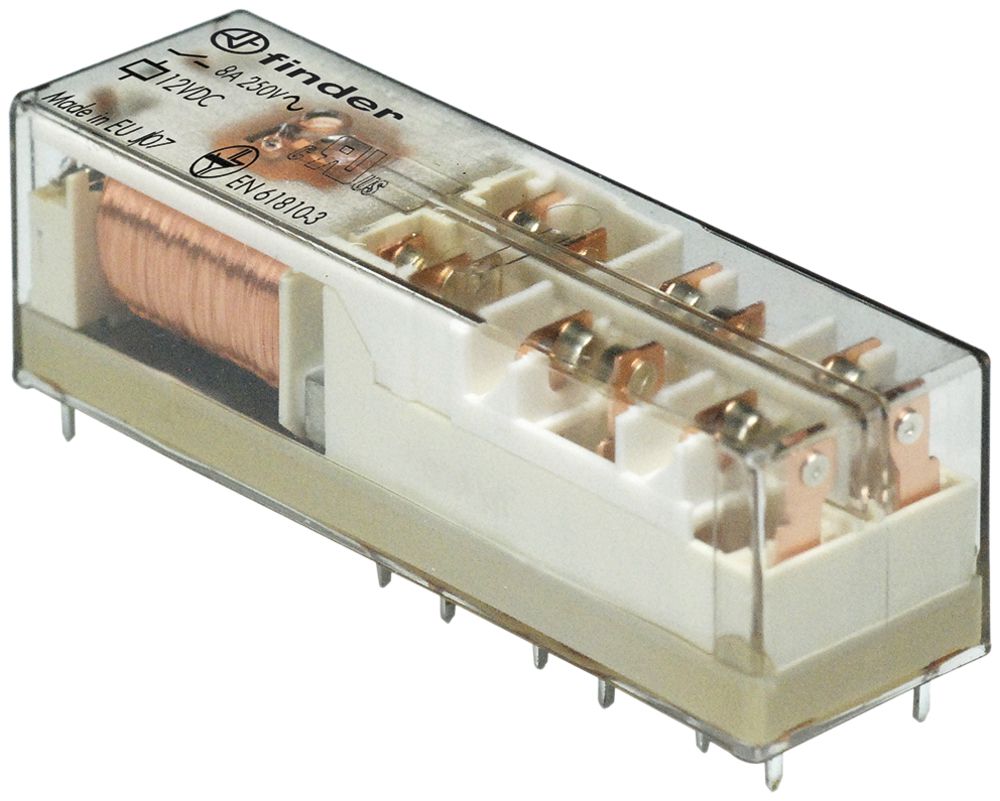 Relais commutation Finder 50, 5F/1O 8A/24VDC AgSnO2 720Ω 5mm RT III