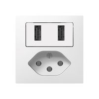 Presa di carica USB+T13 SIDUS E 240V max.2400mA bianco
