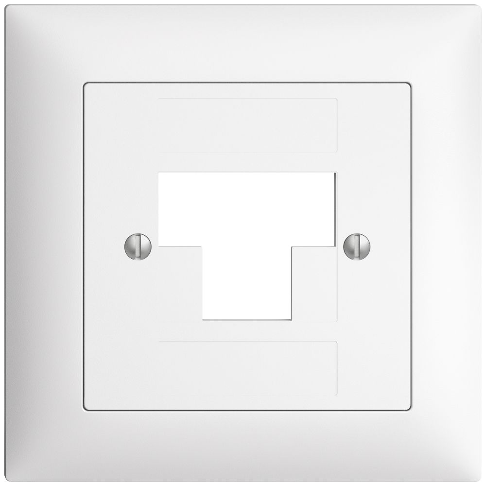 Frontset EDIZIOdue weiss 88×88mm 3×RJ45