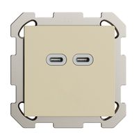 UP-Steckdose USB 18W 2×Typ C Feller EDIZIOdue FM 230V 3600mA vanille