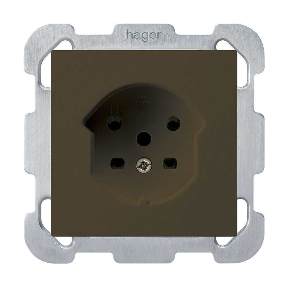 UP-Steckdose HA kallysto Typ 15 mit Steckklemmen braun