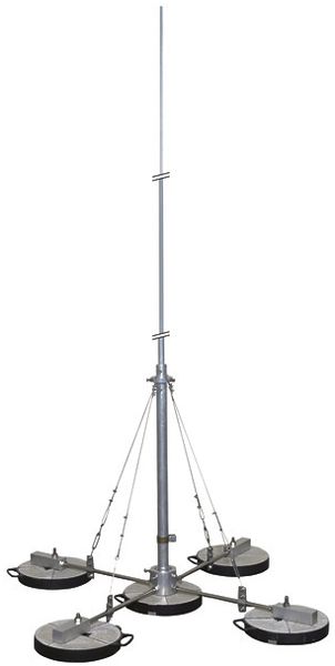 Fangmasten-Set Flury FL 89 Al L=5000mm, 4-teilig, freistehend