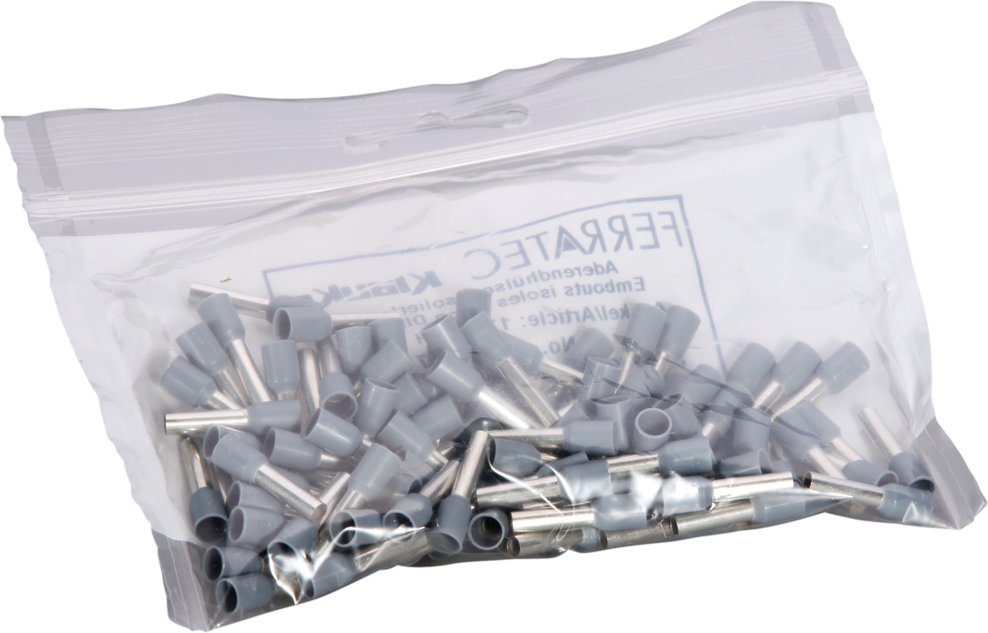 Capocorda tipo A isolato 4mm²/12mm grigio