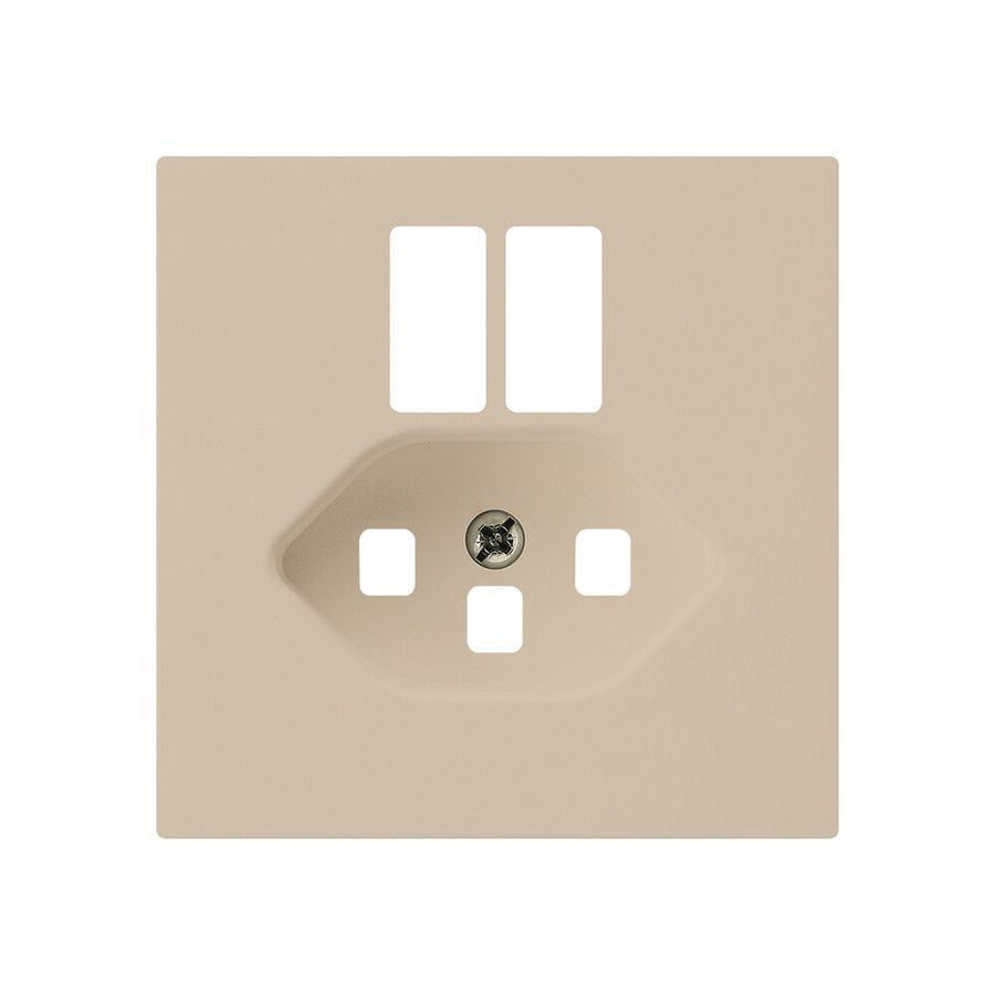 Placca frontale kallysto per presa 2×USB & T23 beige