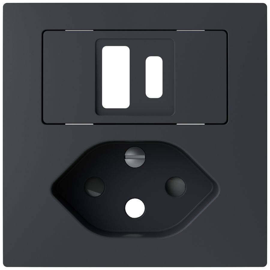 Kit frontale INC ABB Sidus USB-A+C + T13 60×60mm an IP20