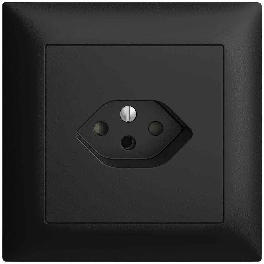 UP-Steckdose EDIZIOdue T13 schwarz 88×88×41
