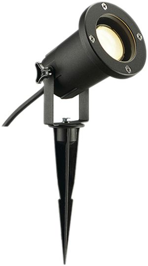 Lampada a picchetto terra NAUTILUS 15 GU10 QPAR51 11W Ø95×155mm IP65 nero