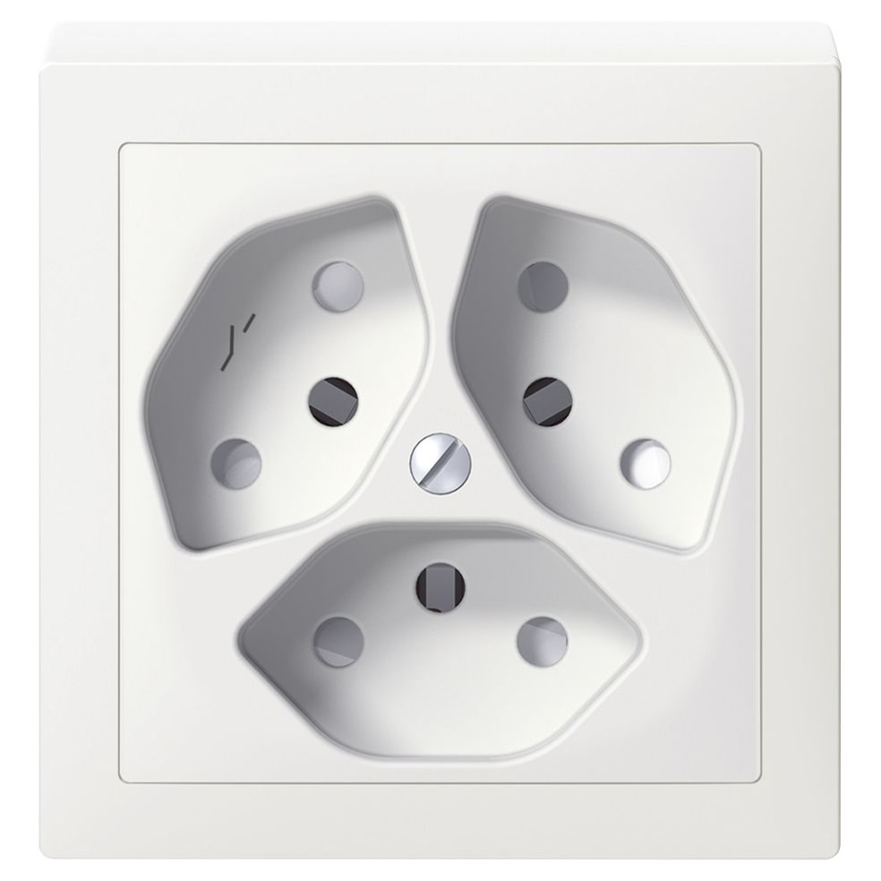 Prise AP SIDUS 3×T13/1 blanc avec shutter