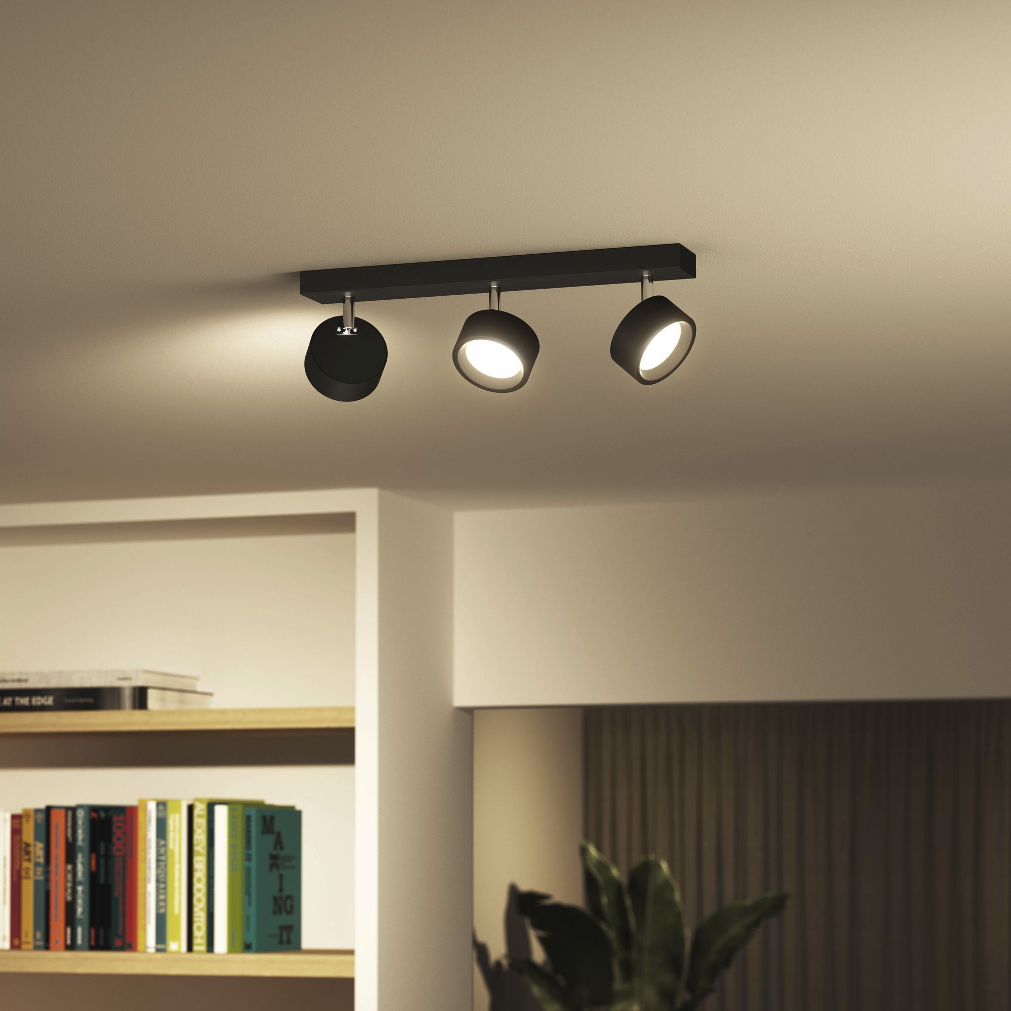 LED-Spot Philips Bracia 16.5W 1650lm 2700K 110° 430×80.5mm schwarz 3×Spot
