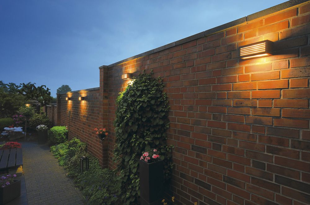 Wandleuchte SLV BOX-L, E27 18W IP44 rostfarben